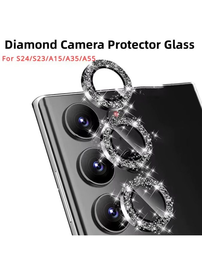 Diamant-Objektivschutzglas für Samsung Galaxy S26 Edge S25 Ultra S26 S24 S25 S23 Plus mit Metallobjektivring in Gold oder Silber - Bild 7