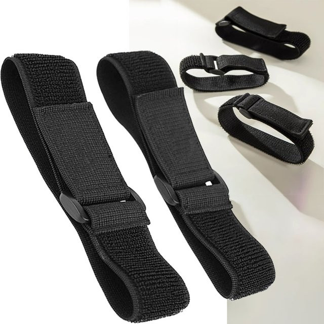 5 Stück elastische Kabelbinder mit Klettverschluss aus Nylon in Schwarz mit umgekehrter Schnalle und Stretch-Verschluss als Kabelwickel-Organizer - Bild 1