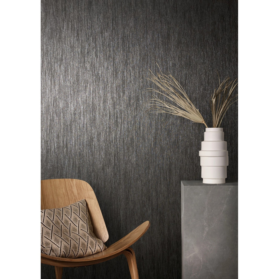 Marburg Vliestapete Natural Opulence Struktur Uni Schwarz FSC Non-Woven - Bild 2