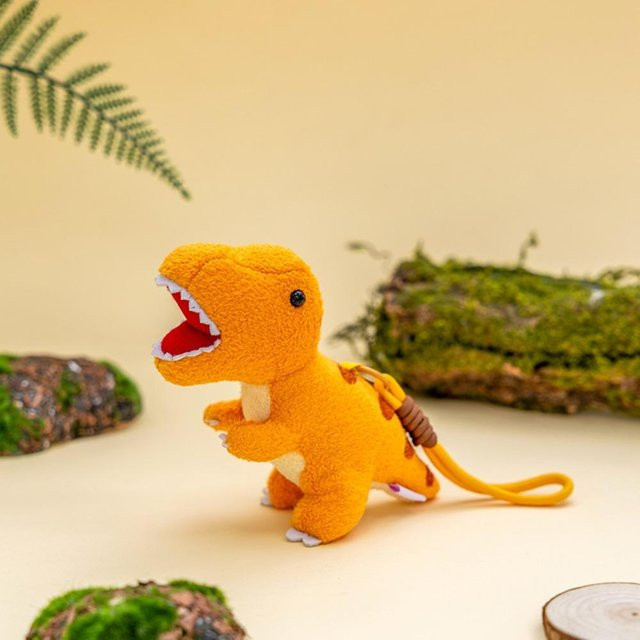 Linyi toy Schlüsselanhänger Dinosaurier, orange, Kinder, 17cm - Bild 1