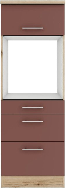 OPTIFIT Bari407 Küchen-Geräteumbauschrank in Rostrot mit modernem Design und mattem Finish, Breite: 60 cm - Bild 1