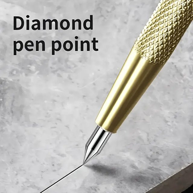 Titanstift mit Diamantspitze in Gold für Präzisionsarbeiten an Glas, Fliesen, Metall und Holz, 2 oder 5 Stück - Bild 1