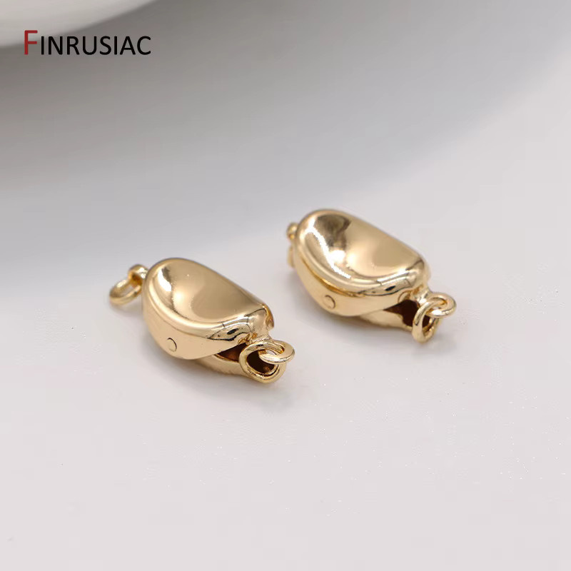 FINRUSIAC Bootsform-Schnallenverbinder, 14K vergoldetes Messing, Gold - Bild 2