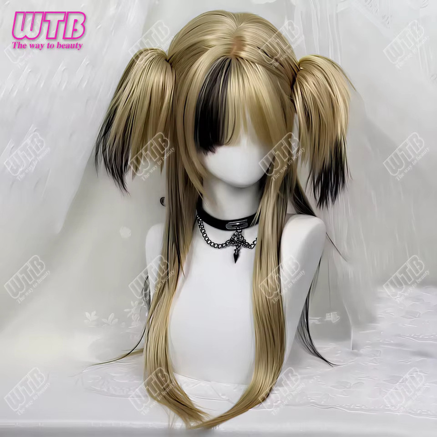WTB Synthetische Perücke mit langem Pferdeschwanz und Pony, blond, Damen - Bild 2