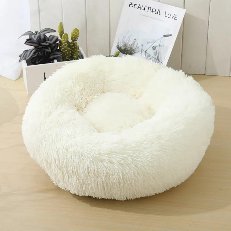 Rundes Plüsch-Katzenbett von Yiran Furniture für Katzen und Welpen, Durchmesser: 40 cm - Bild 2
