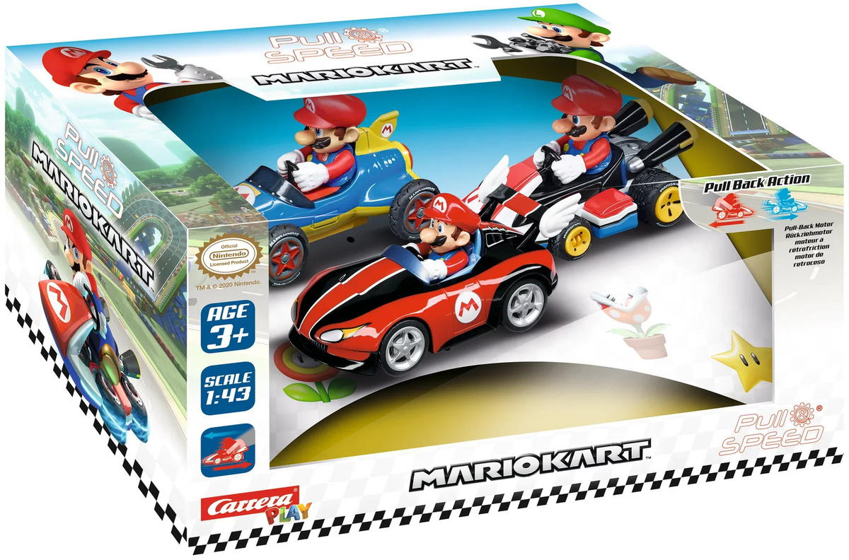 Carrera Super Mario Mario Kart, Fahrzeuge, 3er Set, 1:43, ab 3 Jahren - Bild 1