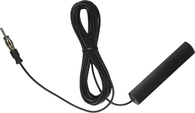 ATUOTIN Verstärkte FM Radio Antenne mit Booster für Auto LKW Motorrad und Boot, DC 5-12V, Schwarz - Bild 1