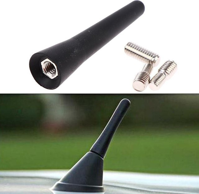 Universal-Autoantenne in Grau mit FM/AM-Empfang und M4, M5, M6 Gewinde, 2,5 Zoll - Bild 1