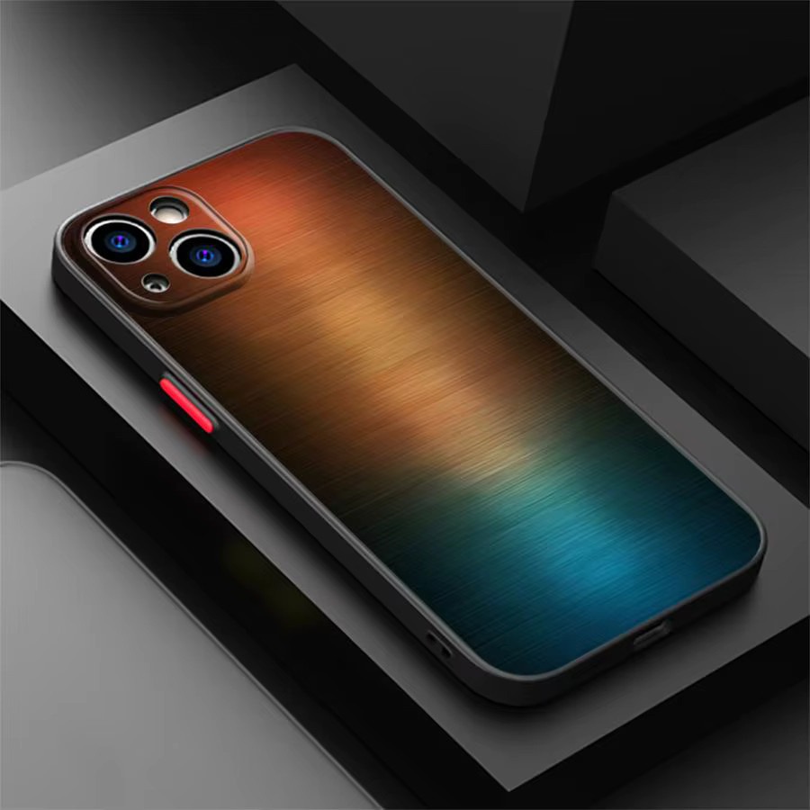 Schutzhülle mit gebürsteter Metallstruktur und Stahldruck für iPhone Modelle in Multicolor - Bild 3