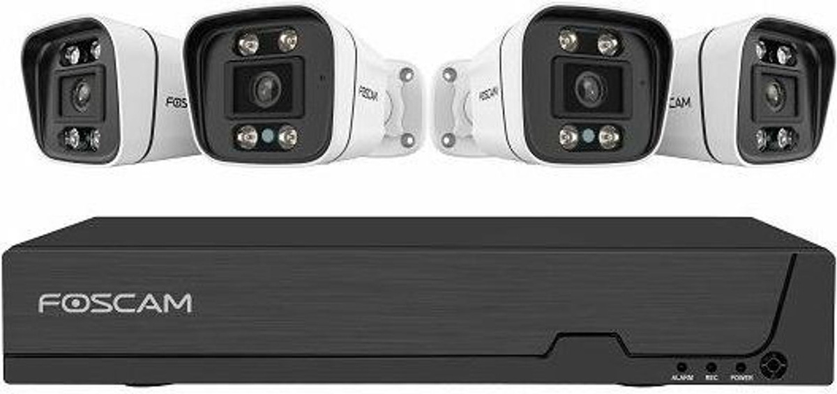 Foscam FN9108E-B4-2T LAN IP-Überwachungskamera-Set 8-Kanal mit 4 Kameras in Weiß - Bild 2