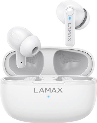 Lamax Clips1 Play In-Ear Bluetooth Stereo Headset Weiß mit Ladecase und Batterieladeanzeige - Bild 1