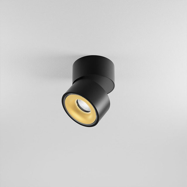 DLS Lighting Clippo LED-Wand- und Deckenstrahler in Schwarz/Gold mit warmweißem Licht (3000K) - Bild 1