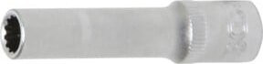 BGS Steckschlüssel-Einsatz Gear Lock tief 10156, Antrieb Innenvierkant 6,3 mm (1/4 Zoll), SW 6 mm, silber - Bild 1