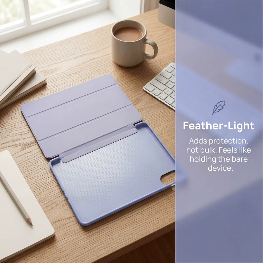 Tzion Schutzhülle für Xiaomi Redmi Pad 2 11 Zoll 2025 aus PU-Leder mit Dreifach-Faltständer und Auto-Schlaf-Wach-Funktion in Blau - Bild 3