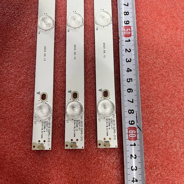 3er-Set LED-Streifen für TV-Hintergrundbeleuchtung, Farbe: Weiß, kompatibel mit Philips Modellen 32PFH5300/88, BDL3230QL, 32PHT4100, 32PFK4309, 32PHT4319, 32PHH4100, 32PFT5500, 32PFH4100 und 32PFH4309 - Bild 1