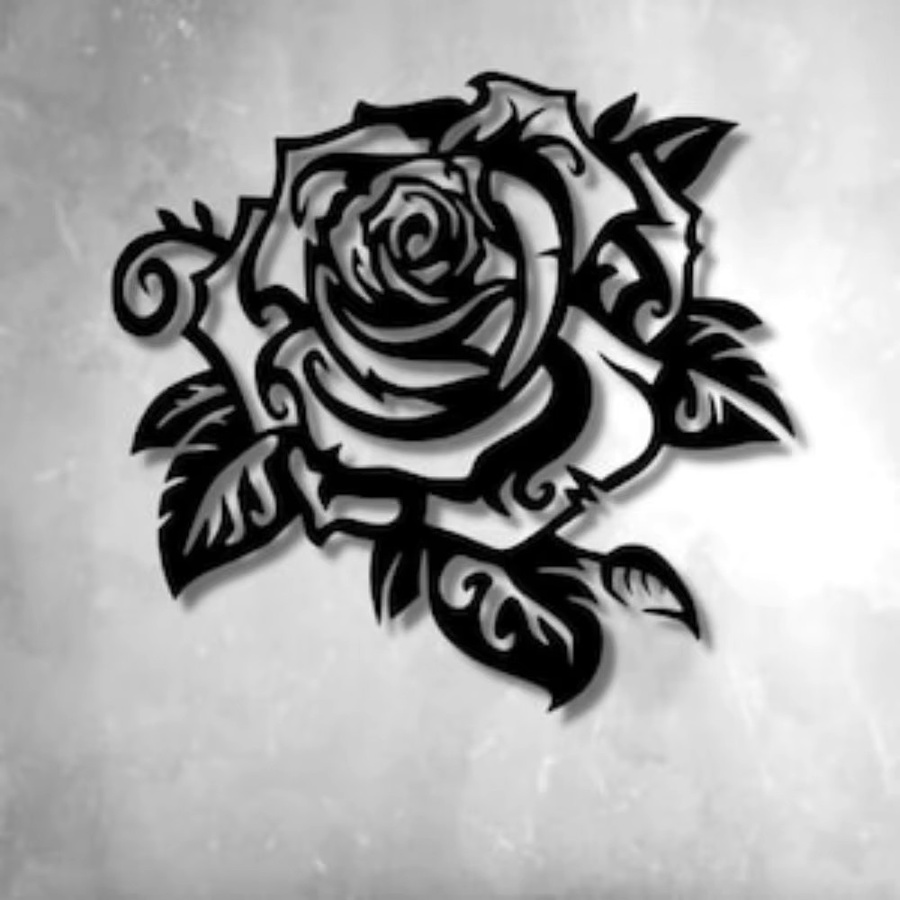 CIFBUY Florale Metall-Wanddekoration in Schwarz für ein modernes Wohnzimmer - Bild 5