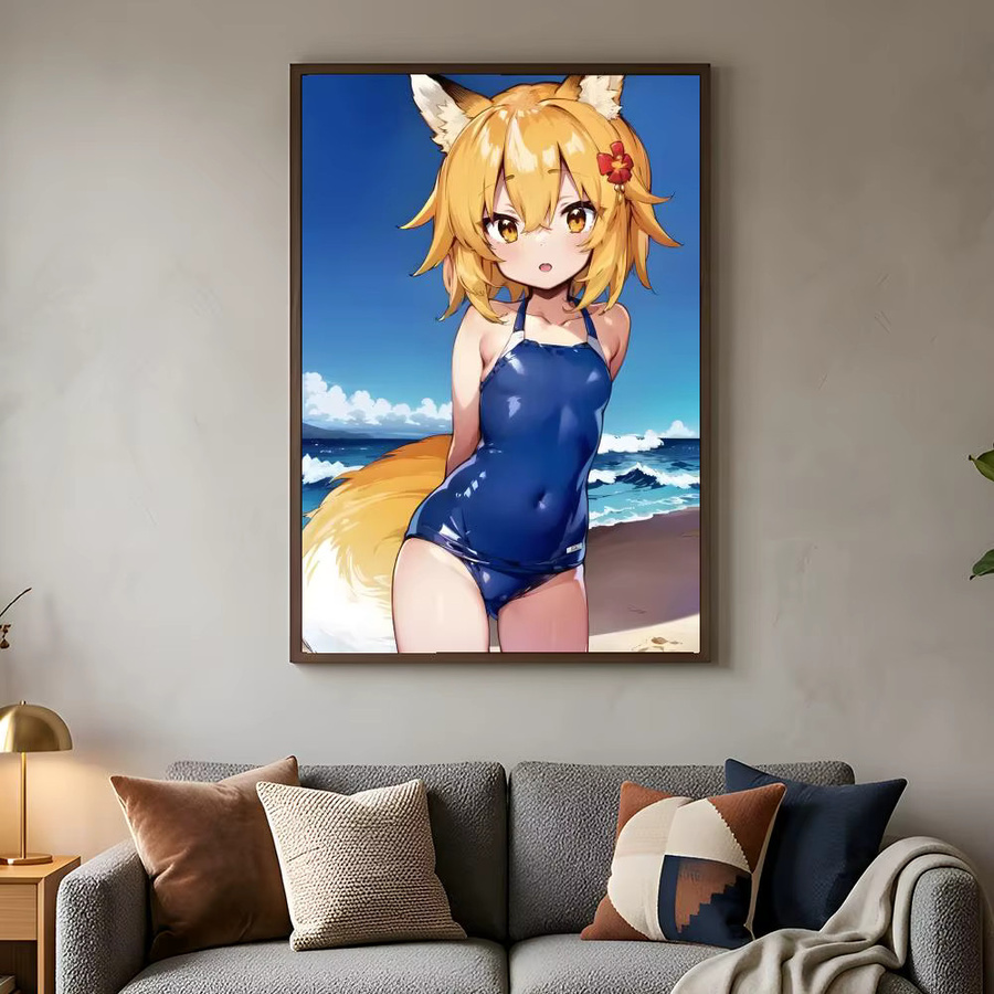 The Helpful Fox Senko San Cartoon-Poster, selbstklebender Wandaufkleber in Mehrfarbig und Weiß, HD-Wandkunst aus Papier, B/H: 20 x 15 cm - Bild 2