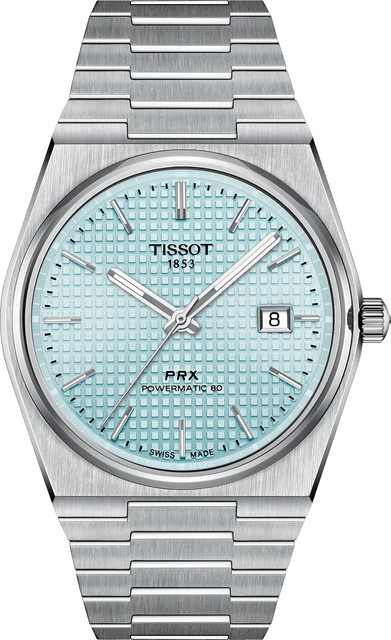 Tissot Armbanduhr PRX Powermatic-80, Automatik, Edelstahl, Blau, 40 mm, Herren - Bild 1