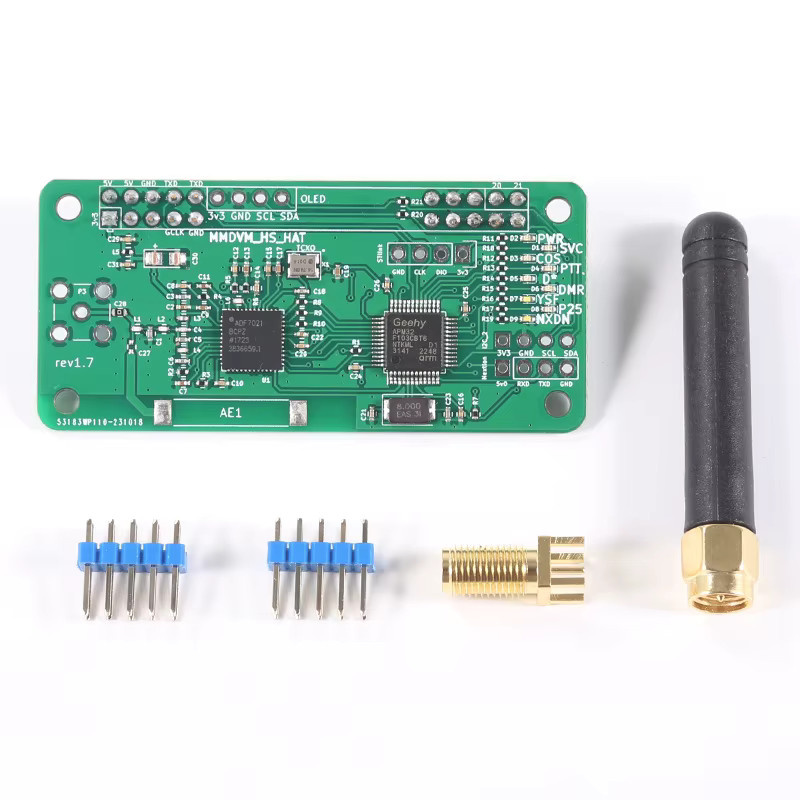 AISANRAY Jumbospot UHF VHF UV MMDVM Hotspot für P25 DMR YSF DSTAR NXDN in Schwarz mit OLED, Metallgehäuse und Antenne für Raspberry Pi Zero W/3B/4B - Bild 3
