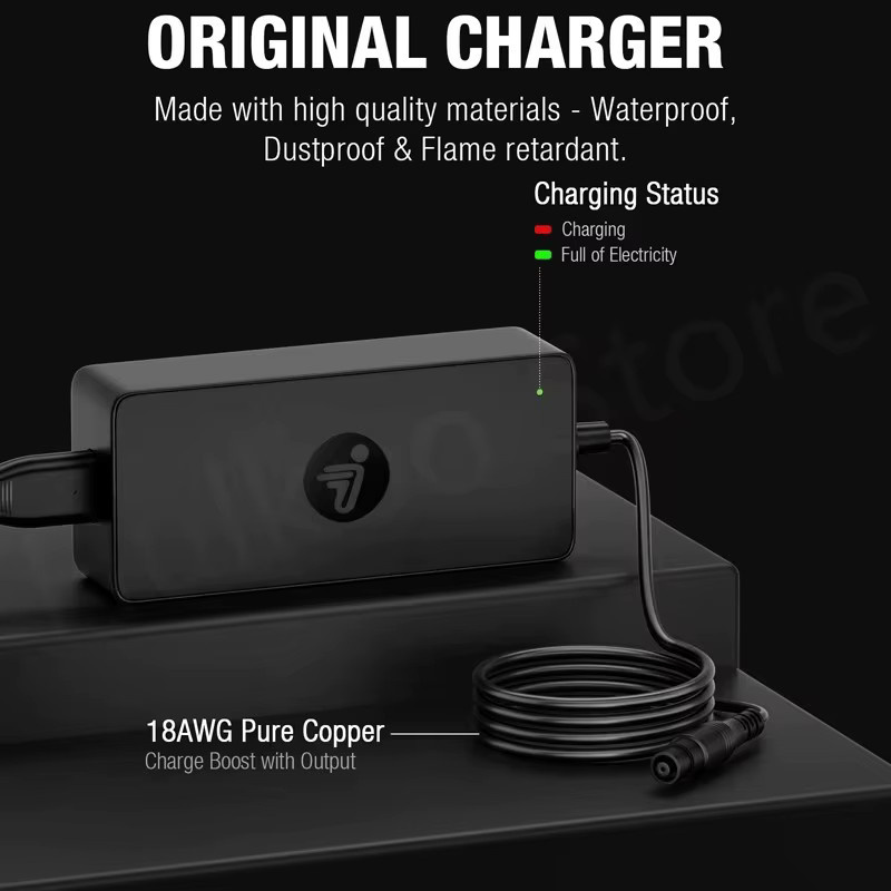 Ninebot by Segway Ladegerät 53,6V 3,9A 210W Netzteil Adapter für Smart Elektroroller Max G3, ZT3 Pro, GT3 und F3 Pro in Schwarz - Bild 2