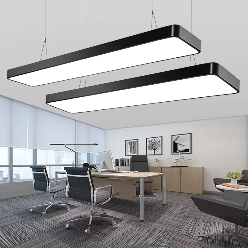 CANMEIJIA Moderne LED Pendelleuchte in Weiß für Esszimmer und Büro, Länge: 120 cm - Bild 2