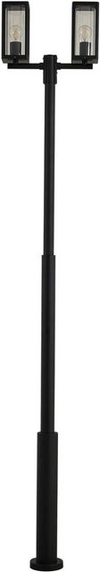 Lucande Mastleuchte Siveta Außen Schwarz aus Aluminium, 2-flammig E27, H: 240 cm, B: 30 cm, T: 11,5 cm - Bild 1