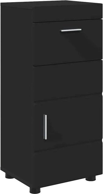 vidaXL Badezimmerschrank-Set TULUM in Schwarz, modern und matt, B: 37 cm, T: 31,5 cm, H: 82 cm - Bild 1