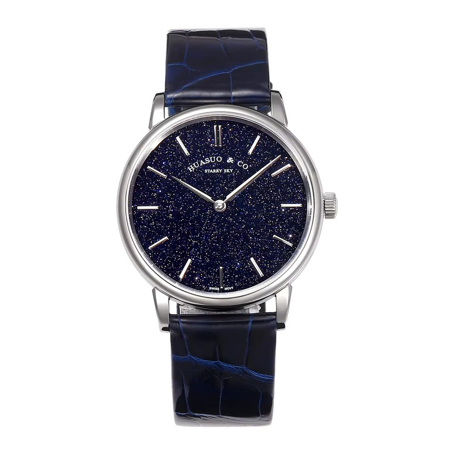 HUASUO Armbanduhr, Automatik, Edelstahl, 39 mm, Blau, Herren - Bild 2
