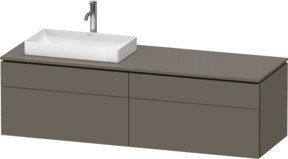 Duravit Waschtischunterschrank L-Cube in Weiß, B/T/H: 162 x 55 x 48,2 cm - Bild 1