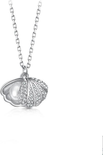 Lucky Star Jewelry Halskette 925 Silber, Perle, Zirkonia, Damen - Bild 1
