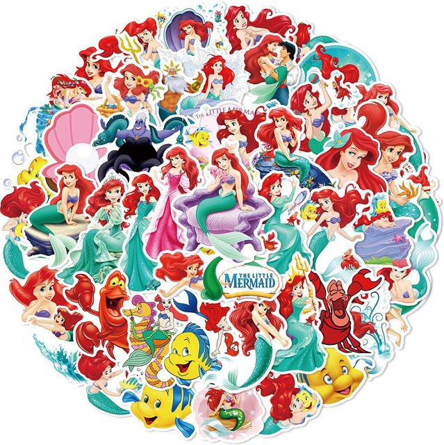 Disney Meerjungfrau Aufkleber, Sticker, 10 Stück, multicolor - Bild 1