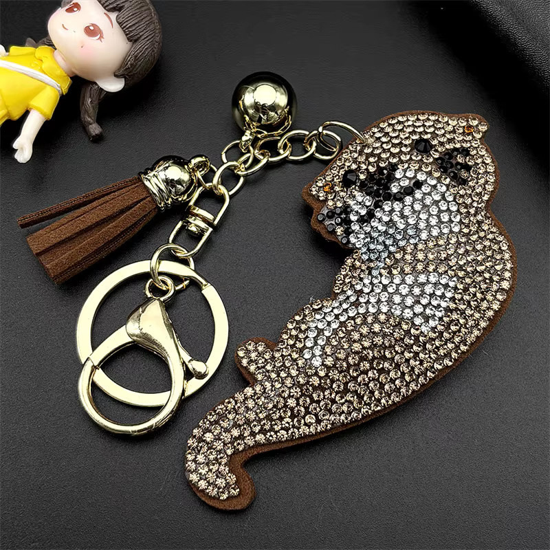 AFAWA Schlüsselanhänger Meerotter, Kristall, Gold, Unisex - Bild 2
