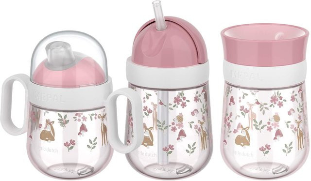 Mepal Trinklernbecher-Set Mio 3er Set floral pink - Bild 1