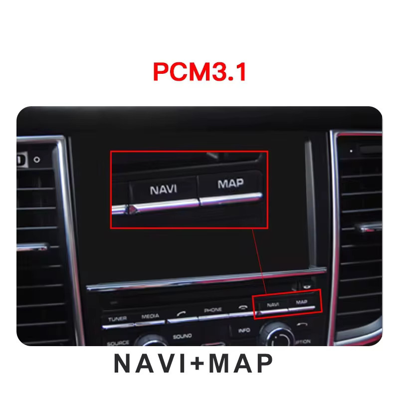 AUTOABC Drahtloses CarPlay und Android Auto Adapter Modul für Porsche PCM 3.1, Schwarz - Bild 3
