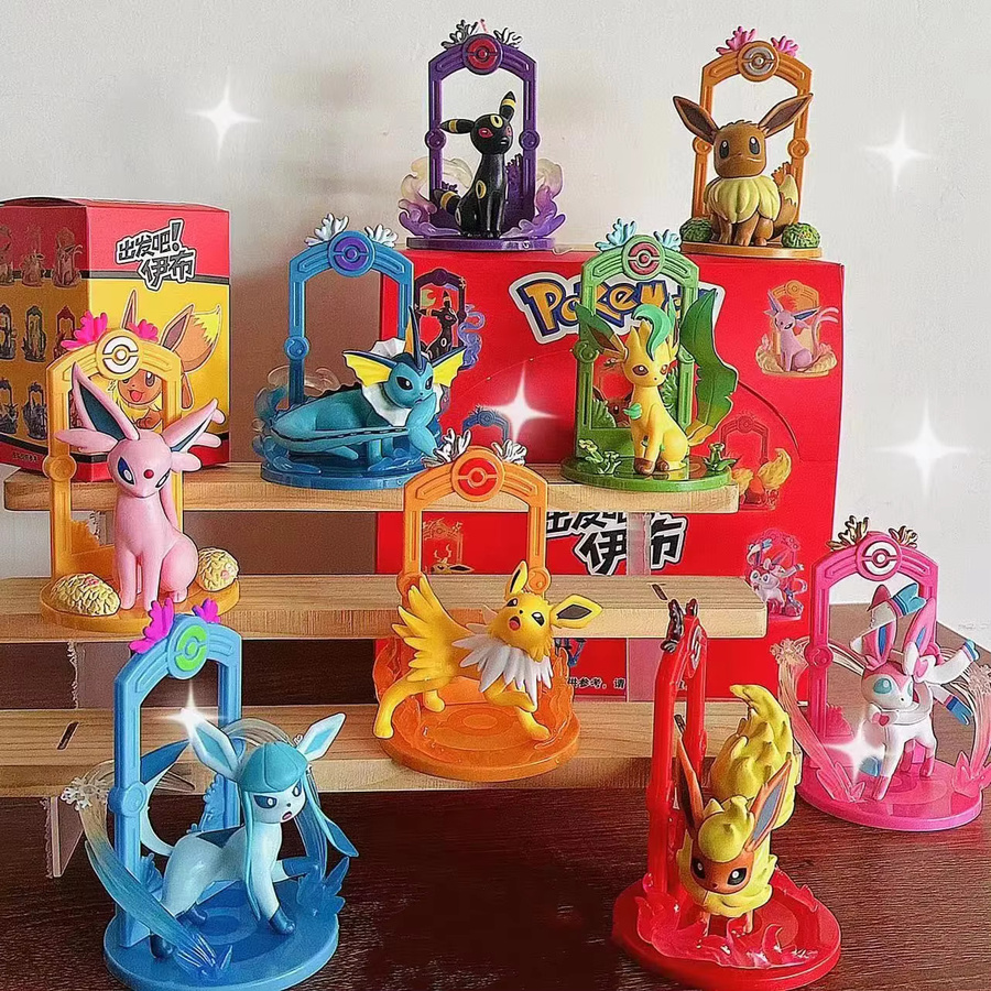 Potdemiel Pokémon Eevee Evolution Figurenset, 9-teiliges Set - Bild 2