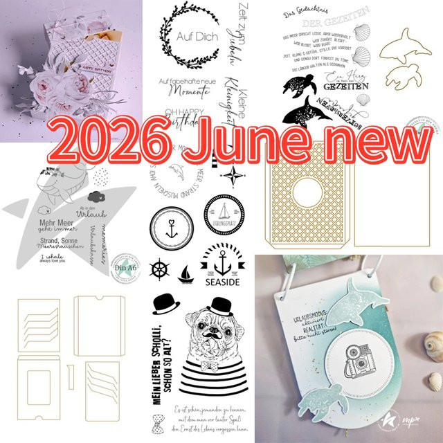 Metall-Stanzformen Welpen und Delfine für DIY Scrapbooking und Bastelarbeiten - Bild 1