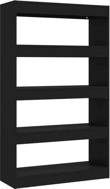 vidaXL Bücherregal und Raumteiler in Schwarz aus MDF, B/T/H: 80 x 30 x 135 cm - Bild 1
