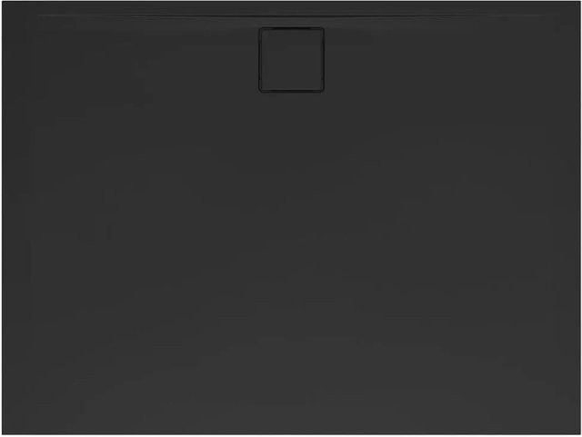 Swiss Aqua Technologies Duschwanne Vision Rechteckig Flach aus Gussmarmor in Schwarz, B/T: 120 x 80 cm - Bild 1