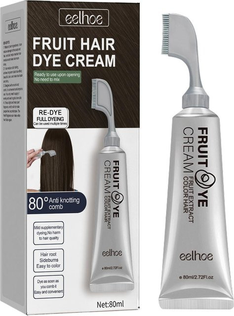 EELHOE Haarfarbe Creme, braun/schwarz, mit Polygonum multiflorum-Extrakt, Damen - Bild 1