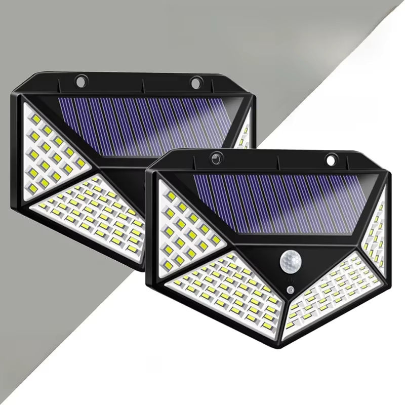 4er-Set KDULIT LED Solar Wandleuchten mit Bewegungssensor für den Garten in Schwarz - Bild 7
