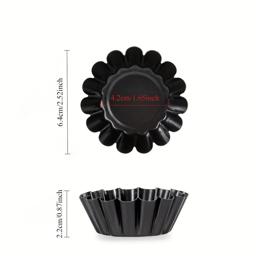 24-teiliges YOCITY Backset aus Kohlenstoffstahl in Schwarz, Antihaft-Muffinform und Eierkuchenform für Muffins, Kekse und Pizza - Bild 5