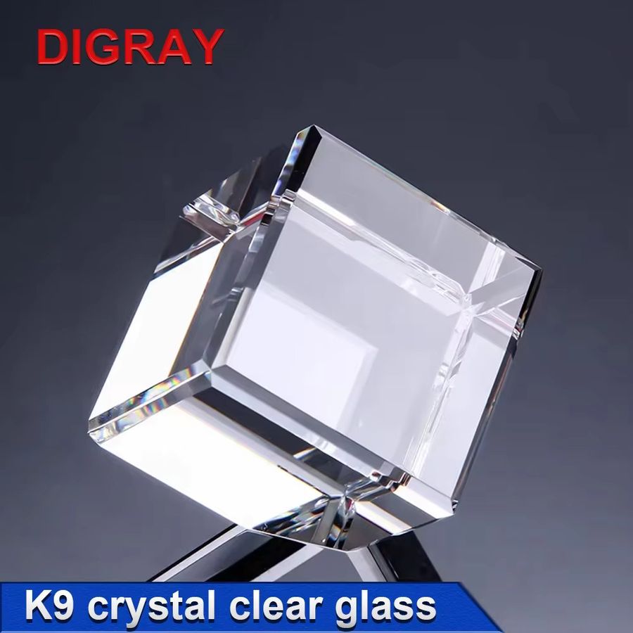 DIGRAY K9 Kristallglas Säule in Rechteckform, transparent und gravierbar - Bild 1