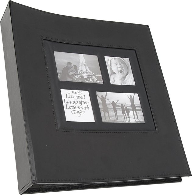 Koogeelife Fotoalbum aus schwarzem PU-Leder mit 600 Taschen für 6 Zoll Fotos - Bild 1