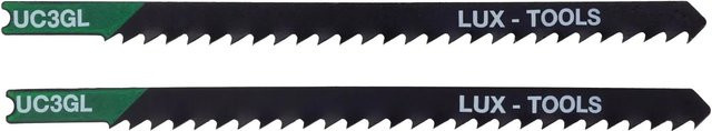 LUX-TOOLS Stichsägeblätter für Holz mit U-Schaft, 2 Stück, Schwarz aus Stahl - Bild 1