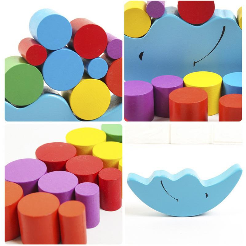 Linyi toy Holz Stapelspiel Gleichgewicht Bunt / Mehrfarbig ab 3 Jahren - Bild 2