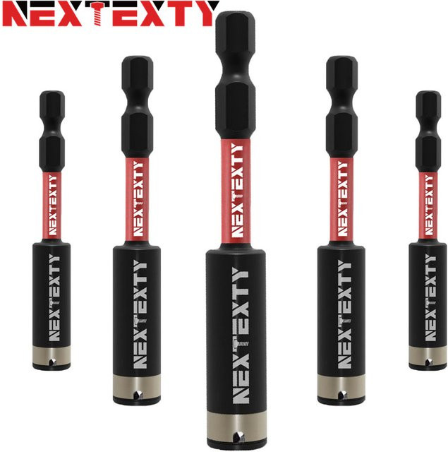 Magnetischer Bit-Halter Verlängerung von NEXTEXTY aus S2-Legierung Stahl in Schwarz, 3 Zoll Sechskantschaft - Bild 1