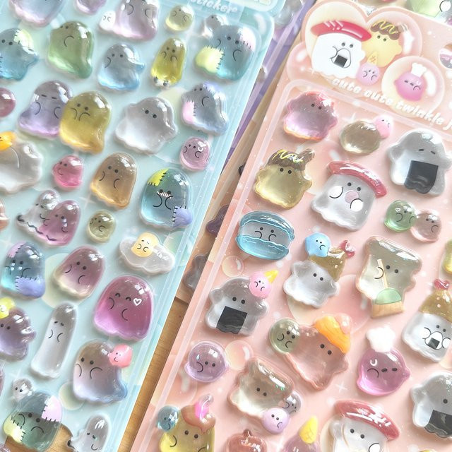 Japanischer Stil Geist 3D Relief Aufkleber für Scrapbooking und DIY Journal in Multicolour - Bild 1
