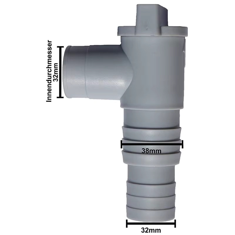 Intex PoolSun Schwimmbad-Adapterset aus PVC mit Kugelventil und Ablaufschlauchanschlüssen in Grau - Bild 3
