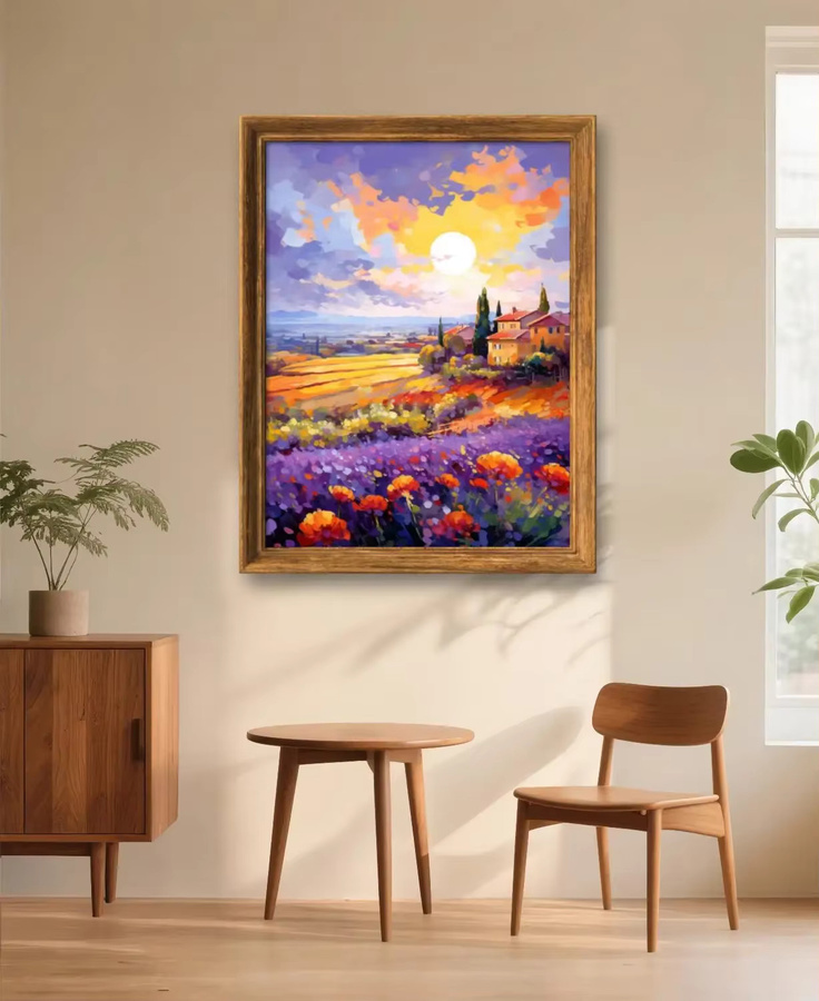 Potdemiel DIY Digitales Ölgemälde im Monet-Stil als Landschafts-Wanddekoration in Mehrfarbig - Bild 3