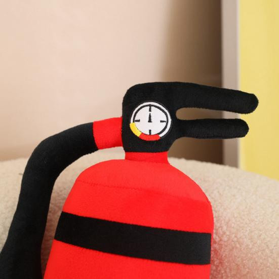 Banshimitang Feuerlöscher Plüschtier als weiches Stoffkissen in Rot, zylindrisches Nacken- und Rückenkissen für Kinder, B/H/T: 18,0 x 49,0 x 1,0 cm - Bild 5